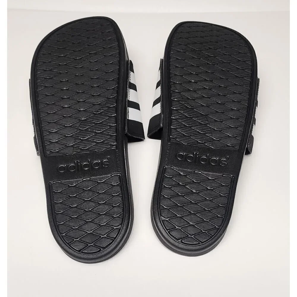 Adidas Adilette Black White Womens Athletic Slip-On Sandals Size US 12
